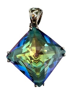 lot 10J image: Sterling Silver Mystic Topaz Pendant
