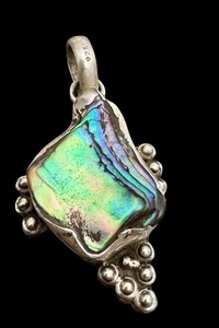 lot 16J image: Sterling Silver and Abalone Pendant