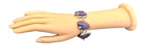 lot 25JJJ image: Sterling Silver and Charoite Adjustable Bracelet