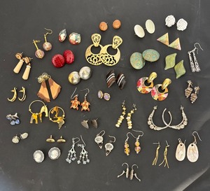 lot 49R image: Collection of Pairs Fashion and Vintage Earrings Assorted Styles
