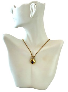 lot 3J image: 14K Gold Italian Necklace with Tanzanite Pendant
