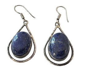 lot 56J image: Sterling Silver and Lapis Earrings