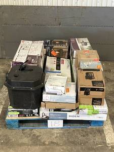 lot 18 image: Large LOT of Lamps, Lighting, Electronics, Home Security, Faucets, Showers and Other Items. Mixed Lot. Open Box, For Parts (Great for eBay resellers)