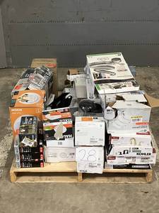 lot 28 image: Large LOT of Lamps, Lighting, Electronics, Home Security, Faucets, Showers and Other Items. Mixed Lot. Open Box, For Parts (Great for eBay resellers)