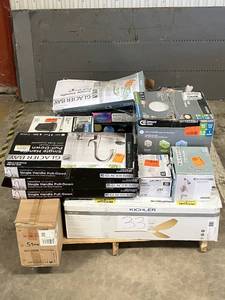 lot 33 image: Large LOT of Lamps, Lighting, Electronics, Home Security, Faucets, Showers and Other Items. Mixed Lot. Open Box, For Parts (Great for eBay resellers)