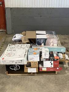 lot 34 image: Large LOT of Lamps, Lighting, Electronics, Home Security, Faucets, Showers and Other Items. Mixed Lot. Open Box, For Parts (Great for eBay resellers)
