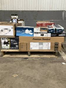 lot 46 image: Large LOT of Lamps, Lighting, Electronics, Home Security, Faucets, Showers and Other Items. Mixed Lot. Open Box, For Parts (Great for eBay resellers)