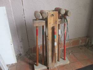 lot 23 image: (BSB) Vintage Croquet Set...
