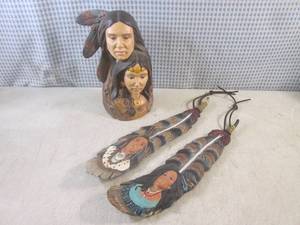 lot 38 image: (BS) Native American Hand Painted C...