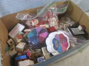 lot 48 image: (A-2) Box Full of Rubber Crafting S...