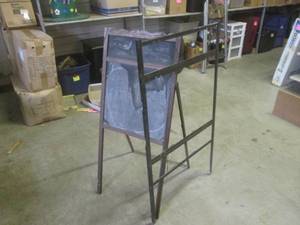 lot 76 image: (BS) Steel Sign Frame and Wood Free...