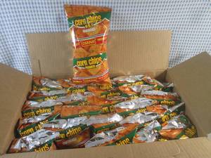 lot 124 image: (EC2) 24 Bags of Spicy BBQ Corn Chi...