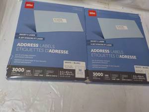 lot 12 image: Office Depot 6000 White Address Lab...