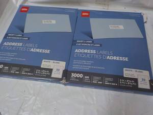 lot 13 image: Office Depot 6000 White Address Lab...