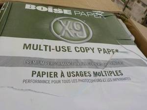 lot 57 image: Boise X-9 White 4500 Sheets 8.5 x 1...