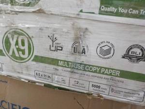 lot 58 image: Boise X-9 White 5000 Sheets 8.5 x 1...