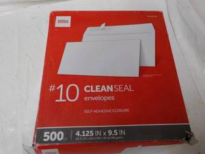 lot 86 image: Office Depot 500 Clean Seal #10 Env...