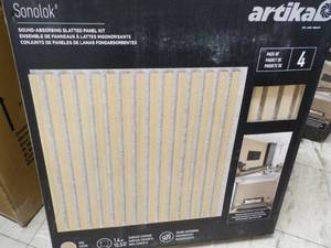 lot 91 image: Artika pack of 4 Oak Sound Absorbin...