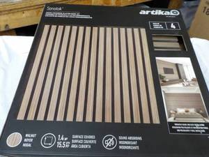 lot 93 image: Artika pack of 3 Walnut Sound Absor...