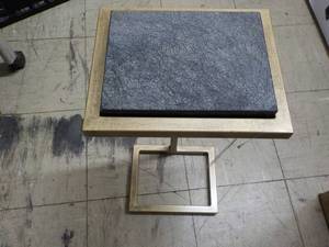 lot 94 image: Decorative Metal and Marble Table 1...