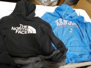 lot 99 image: 2 Hooded Sweatshirts size Large...