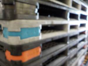 lot 102 image: 3 Heavy Duty Plastic Pallets...