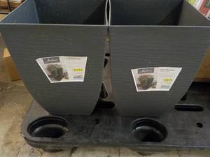 lot 108 image: Belavi Tall Planters- slight damage...