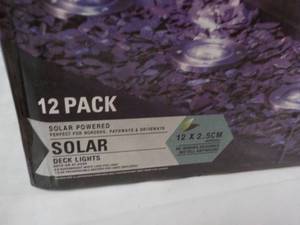 lot 110 image: 12 pack Solar Deck Lights...