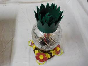 lot 115 image: Glass Hummingbird Feeder...