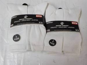 lot 156 image: 12 pair size 10-13 White Athletic S...