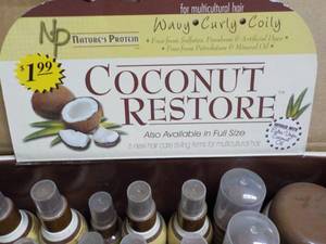 lot 203 image: 37 pc Trial size Coconut Restore...