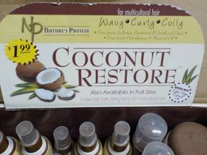 lot 204 image: 37 pc Trial size Coconut Restore...