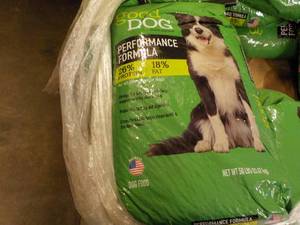 lot 216 image: 50 lb. Bag Good Dog Food...