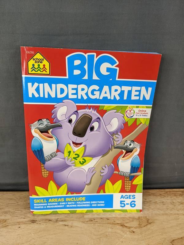 lot 902 image: School Zone Big Kindergarten Workbook Ages 5-6 - Brand New
