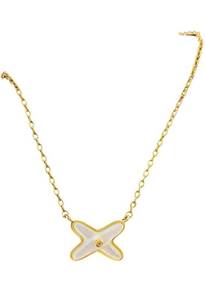 lot 284 image: 18k Gold Plated Fritillaria Pendant Necklace - Brand New