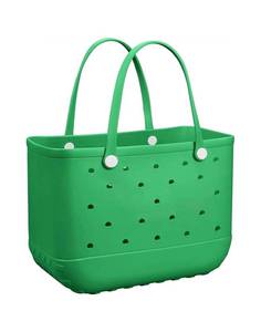 lot 116F image: Green Market Basket Beach Tote Bag $43.99 Retail - Brand New