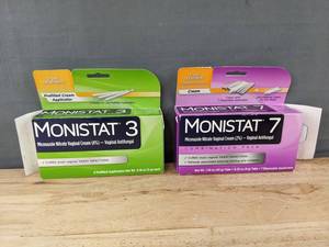 lot 118 image: Monistat 3 & Monistat 7 Combination Pack Anti-fungal Vaginal Cream - Brand New