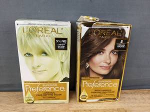 lot 121 image: LOreal Superior Preference Hair Color Lightest Blonde & Medium Brown - Brand New