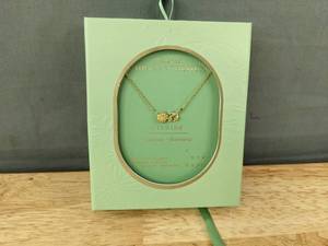 lot 126 image: A New Day 16 Chrysanthemum Necklace November Citrine 14k Gold Dipped  3 Extender - Brand New