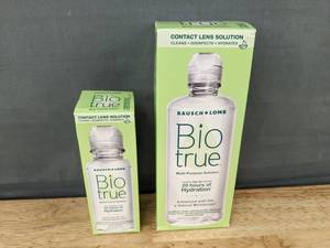 lot 132 image: 2 Bausch  Lomb BioTrue Contact Lens Solutions, 2oz and 10oz - Brand New