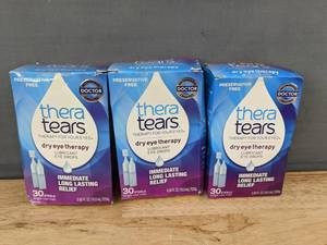 lot 159 image: 90 TheraTears Dry Eye Therapy Lubricant Eye Drop Vials - Brand New