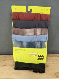 lot 162 image: All in Motion Youth Cotton Blend Boxer Briefs 5-Pack, Size Small - Brand New