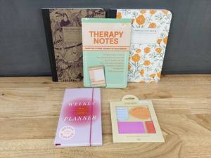 lot 165 image: Office Supplies Notebooks, Therapy Notes, Planner, Sticky Notes - Brand New