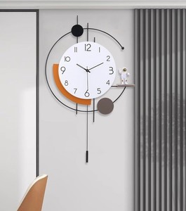 lot 176 image: Modern Geometric Wall Clock, 23.6 x 13.7 - Brand New