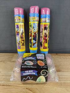lot 179 image: 3 Disney Junior Mickey Sidewalk Chalk & Crayola Tie-Dye Chalk Eggs - Brand New