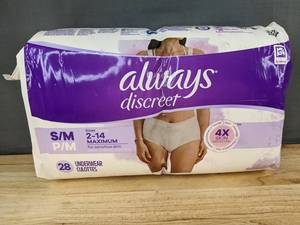 lot 192 image: 28 Always Discreet Underwear SM Maximum - Brand New