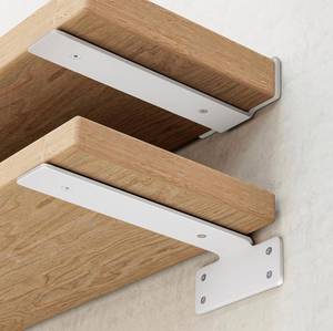 lot 194 image: Heavy Duty White Shelf Bracket with Hardware - Brand New