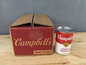 lot 197 image: 6 Campbells 10.5 oz Cream of Mushroom Soups - Brand New