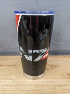 lot 203 image: N7 Mass Effect Stainless Steel Tumbler with Lid - Brand New