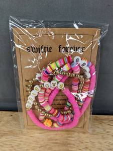 lot 59F image: 5 Taylor Swift Beaded Friendship Bracelets - Brand New